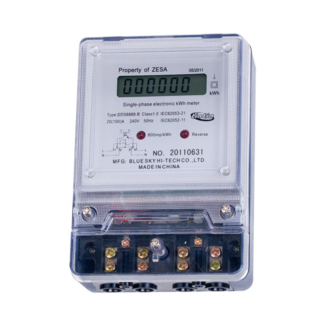 New Short Terminal Cover Type Dss8888 1p2w Lcd Electrical Static Energy Kwh Electricity Meter/watt Hour Meter