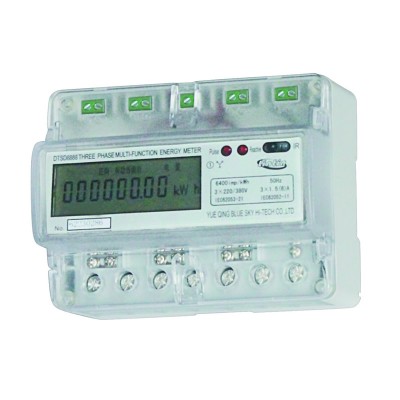 7P Three-phase Four-wire Din Rail Type Infrared Modbus Communication kWh  watt hour Energy Meter