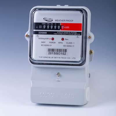 DDS8888 single phase two wire digital smart IEC STANDARD infrared Communication Register  kWh energy meter