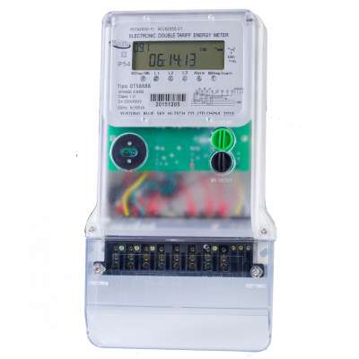 3P4W Three phase four wire transparent long terminal cover active reactive tariffs load profile Infrared RS485 kWh energy meter