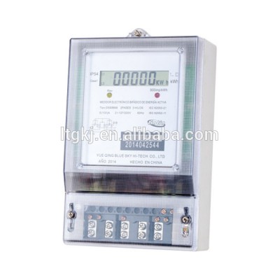 Two-phase Three-wire short Transparent terminal Cover Static Radio frequency LoRaWAN  RF Energy electricity kWh Power Meter