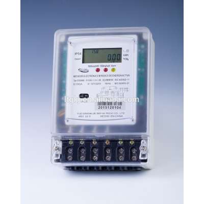 Two phase three wire LCD type RF (Infrared) energy meter/PLC communication kWh meter