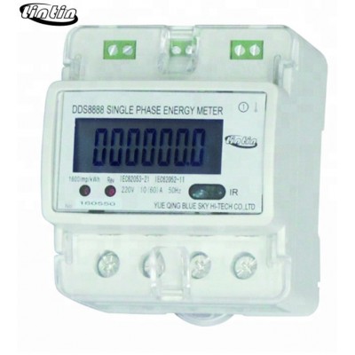 DDS8888 Single-phase electronic register DIN-Rail type Static RS485 MODBUS Watt-hour kWh Energy meter