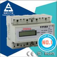 DTS7666 electronic three phase watt-hour with rs485 power meter din rail smart meter