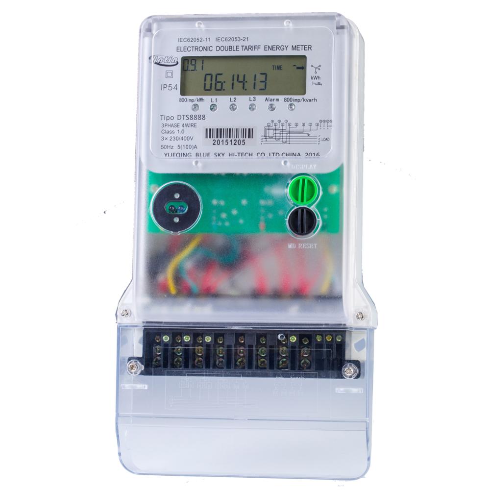 DTS8888 Three phase energy meter four wire electronic type multi tariff Energy meter/Electrical kWh meter