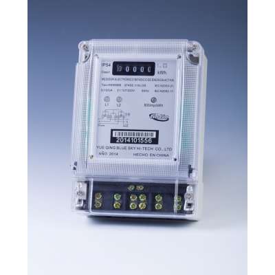 DSS8888 Two phase three wire electrical transparent main cover LCD energy meter/kWh meter/electricity meter