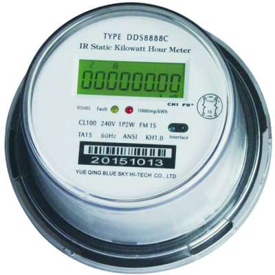 DDS8888 Single phase three-wires Socket type RF /load profile electricity energy kWh meter/ Watt-hour meter