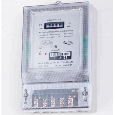 Two-phase Three-wire Electric Electricity Energy Meter/Power Meter/kWh Meter