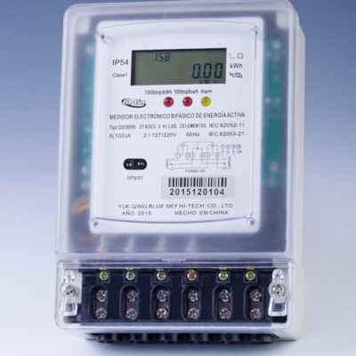 DSS8888 Two phase three wire LCD type Infrared active electronic energy meter /kWh meter ( wifi energy meter)